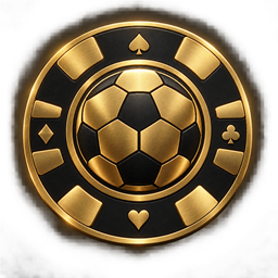 Goldenes Casino- und Sportwetten-Emblem von Ivibet