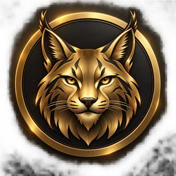 Goldenes Luchs-Emblem von Spinlynx